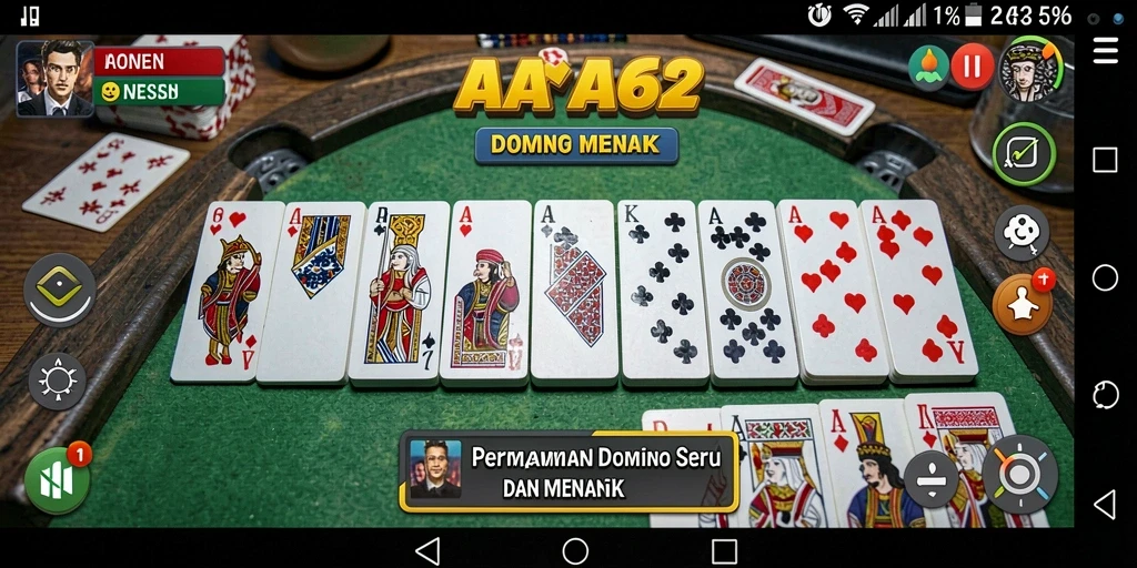 Tampilan gameplay Domino yang seru di AA62.
