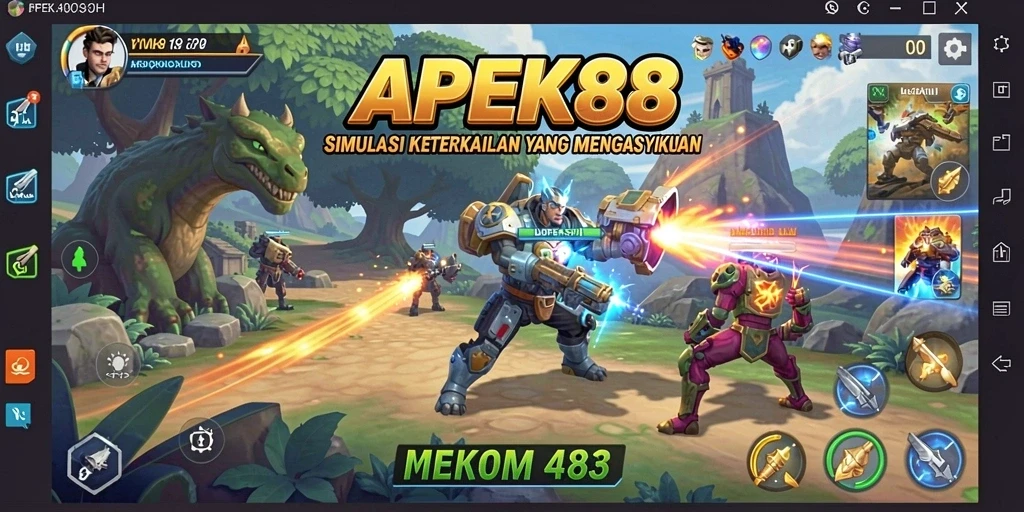 Screenshot gameplay APEK88 yang menampilkan dunia simulasi yang menarik.