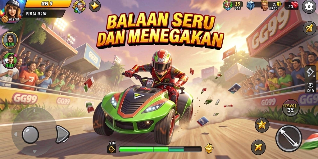 Tampilan gameplay GG99 yang mendebarkan dan penuh aksi.