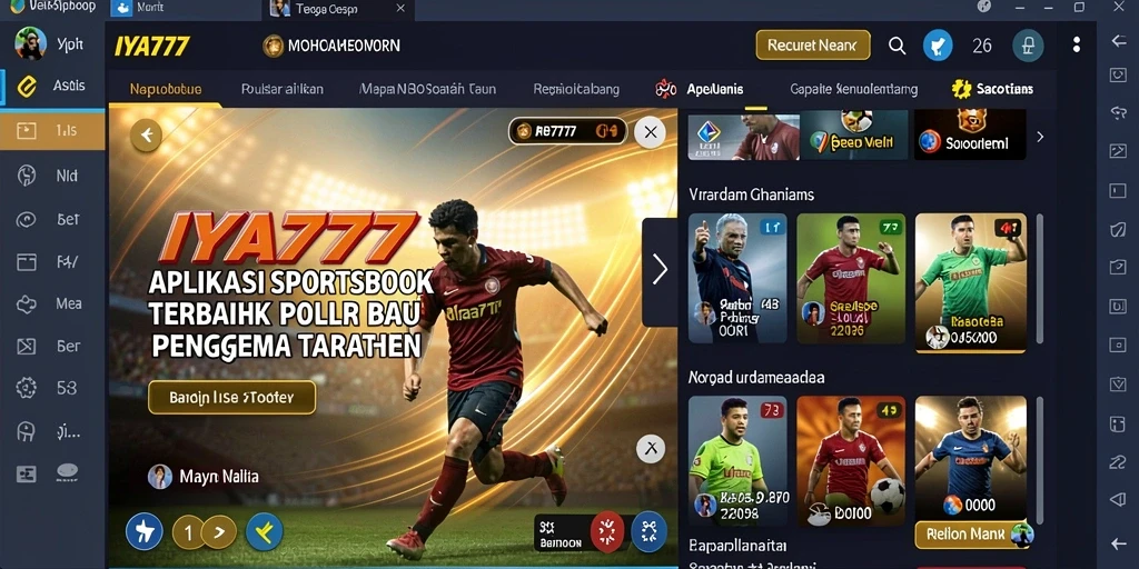 Tampilan menarik dari gameplay Sportsbook IYA777 dengan berbagai opsi taruhan.