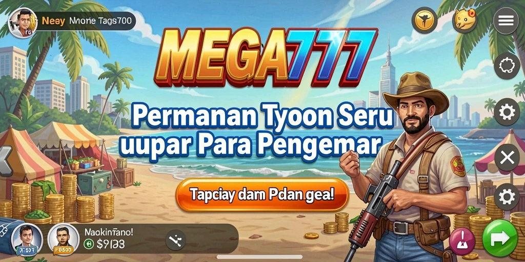 Screenshot gameplay MEGA777 yang menampilkan elemen Tycoon.