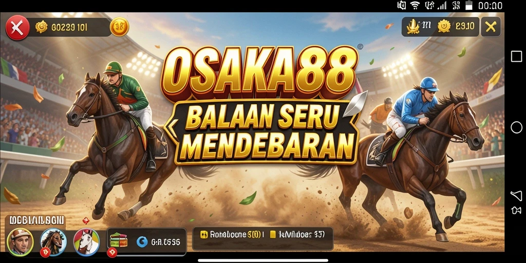 Gameplay seru OSAKA88 dengan mobil balap berkualitas tinggi.