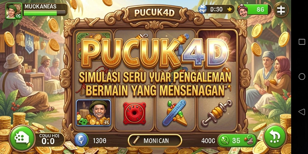 Tangkapan layar utama PUCUK4D menampilkan gameplay simulasi yang memikat.
