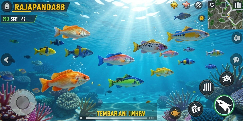 Gameplay seru dan menantang dalam RAJAPANDA88 Tembak Ikan.