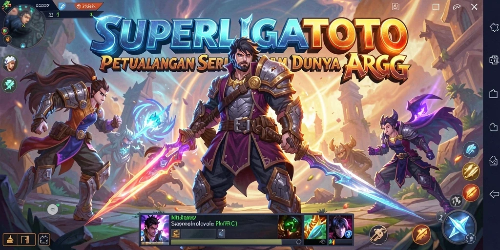 Tampilan gameplay seru dari SUPERLIGATOTO yang memukau.