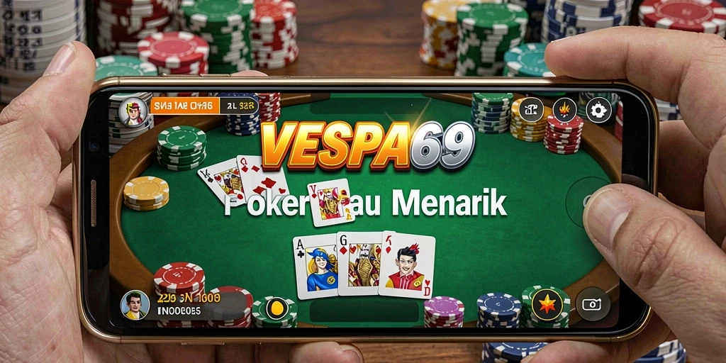 Tampilan gameplay VESPA69 yang menarik dalam permainan Poker.